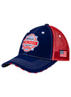 Chicago Street Race Americana Hat in Red and Blue - Angled Left Side View