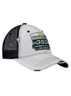 2024 Iowa Corn 350 Distressed Mesh Hat in White and Black - Angled Right Side View