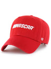 NASCAR Clean Up No Loop Label Hat - Red - Angled Left Side View