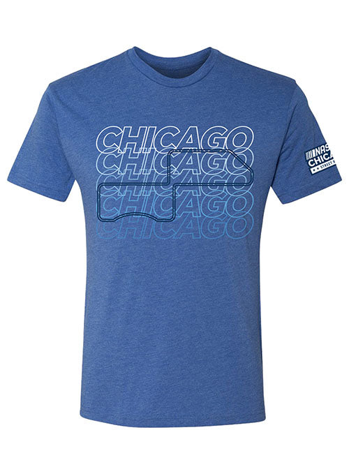 NASCAR Chicago Street Race Track Outline T-Shirt | Pit Shop Official Gear