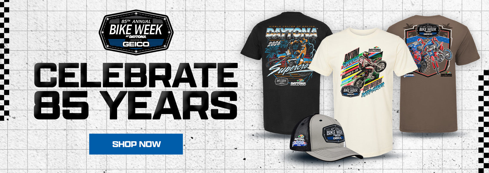 Bike Week Celebrate 85 Years SHOP NOW