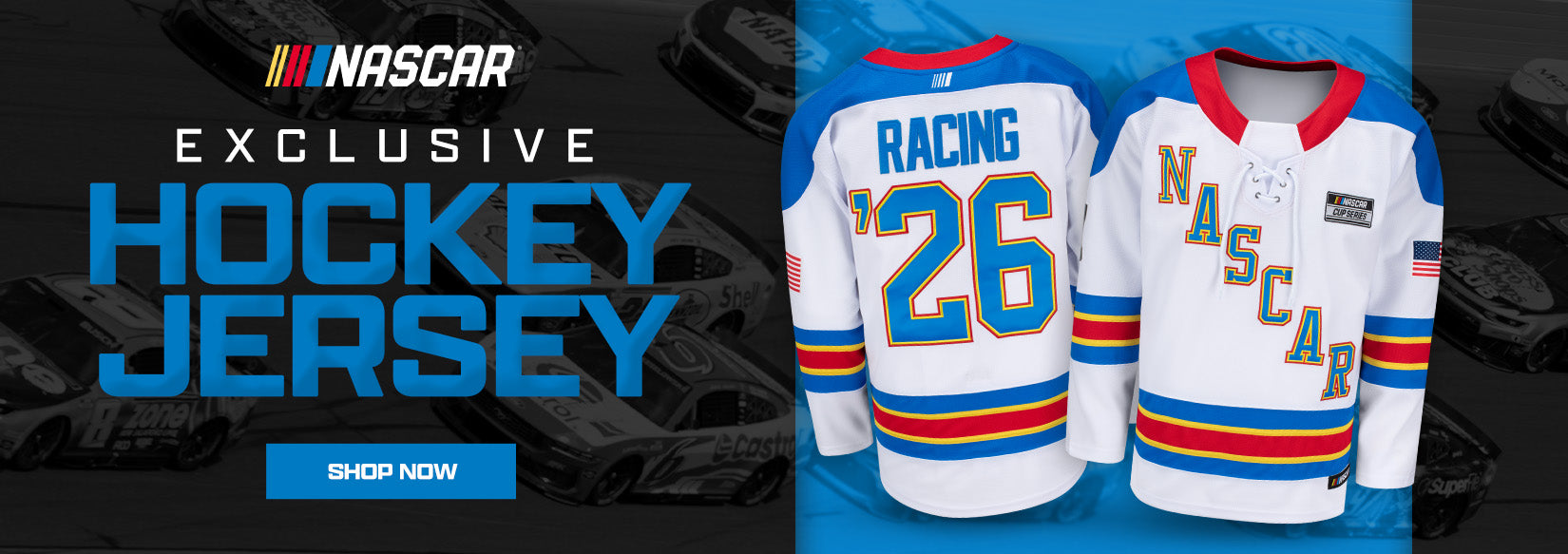 NASCAR Exclusive Hockey Jersey SHOP NOW