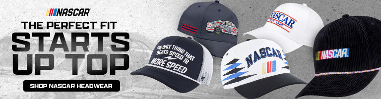 The Perfect Fit Starts Up Top SHOP NASCAR HEADWEAR