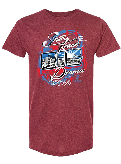2026 Richmond Raceway Big Drama Tee In Red - Front View