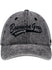 Ladies Bowman Gray Stadium Denim Track Hat in Grey - Front View