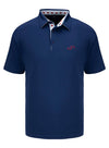 Horn Legend Chicago Street Race Paddock Club Solid Polo in Blue - Front View