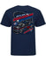 2026 Chicagoland Speedway Ghost Car T-Shirt in Blue - Back View