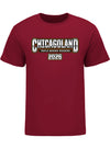 2026 Chicagoland Speedway Triple Header T-Shirt in red - Front View