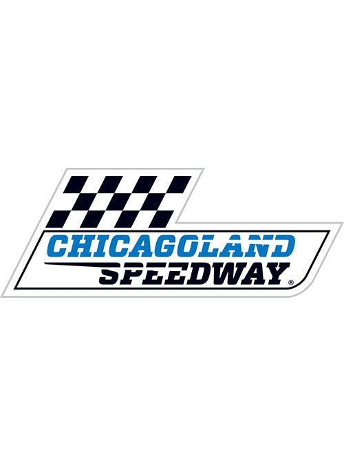 Chicagoland Speedway Layered Hatpin In White, Black & Blue - Front View