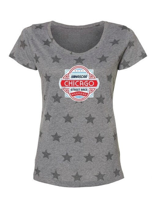 Ladies Chicago Street Race Star T-Shirt
