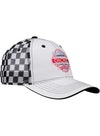 Chicago Street Race Checkered Hat in White and Black - Angled Right Side VIew