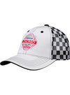 Chicago Street Race Checkered Hat in White and Black - Angled Left Side VIew
