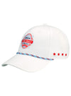 Chicago Street Race Rope Hat in White - Angled Left Side View