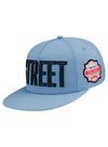 Chicago Street Race Applique Hat in Blue - Angled Left Side View