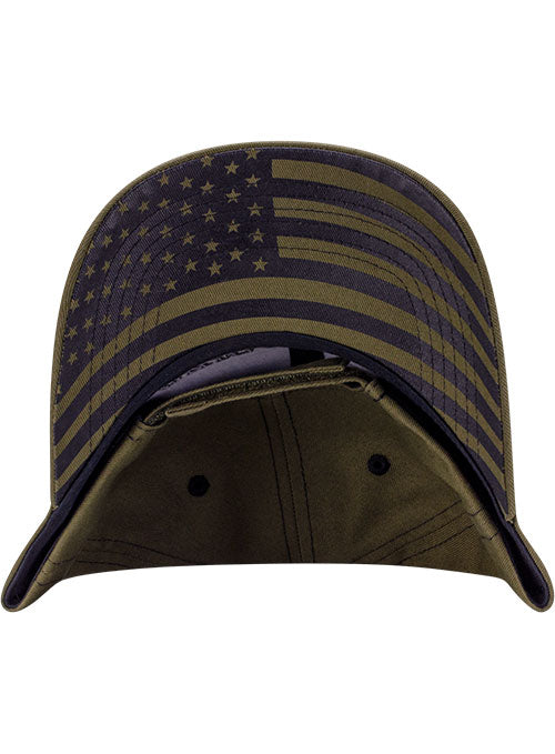 Chicagoland Military Americana Hat in Green - Underbrim View