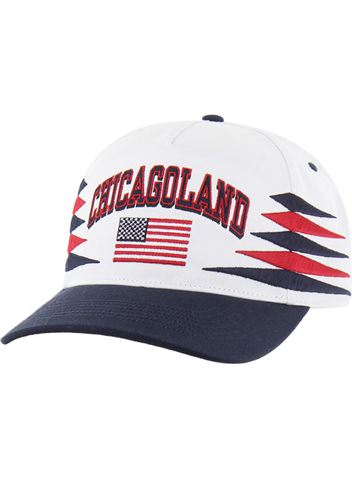 Chicagoland Diamond Cut Hitch Hat by 47 Brand in White - Front Left View