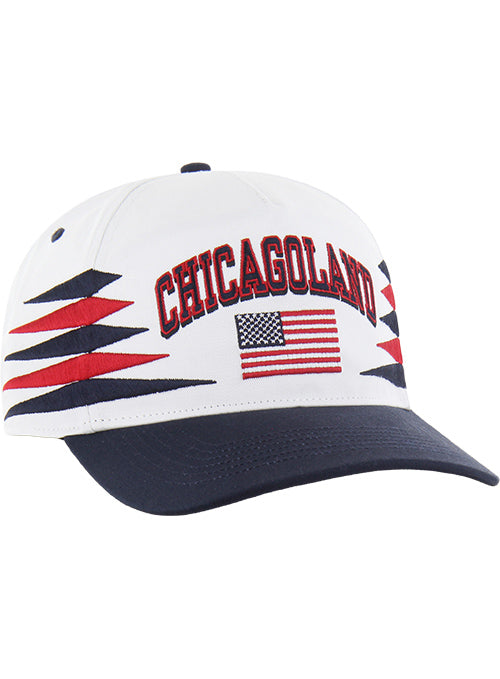 Chicagoland Diamond Cut Hitch Hat by 47 Brand in White - Front Right View