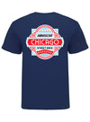 Chicago Street Race Logo T-Shirt in Blue - Back View