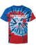 Chicagoland Speedway Tie-Dye T-Shirt in Blue and Red - Front View