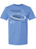 Chicagoland Speedway Track Outline T-Shirt in Blue - Front View