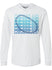 Chicagoland Speedway Long Sleeve Shirt in White - Front View