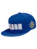 Clash at the Coliseum Applique Hat in Blue - Angled Left Side View
