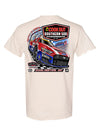 2023 Darlington Cookout Southern 500 Event T-Shirt in Tan - Back View