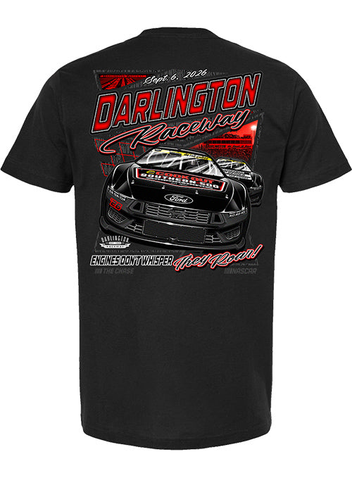 2026 Darlington Raceway Cook Out Southern 500 Ghost Car T-Shirt in Black - Back View
