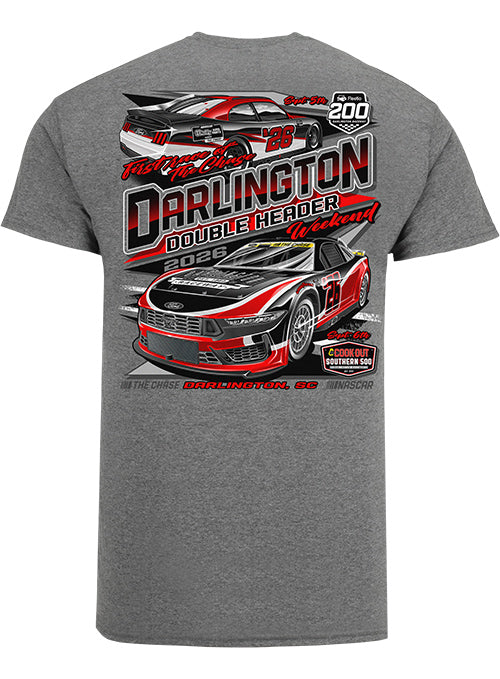 2026 Darlington Raceway Double Header Weekend T-Shirt in Grey - Back View