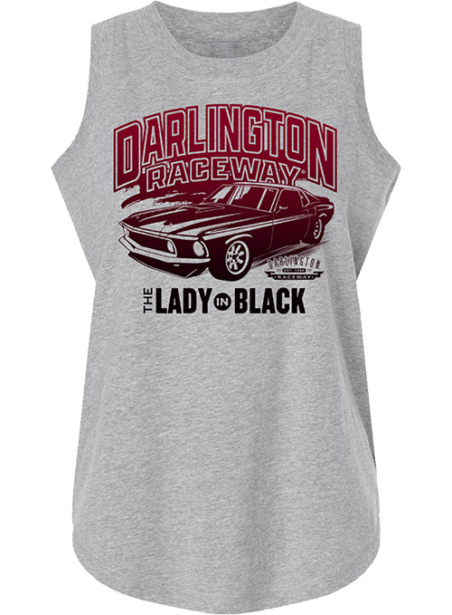 Ladies Darlington Raceway Retro Car Tank Top