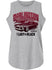 Ladies Darlington Raceway Retro Car Tank Top in Grey - Front View