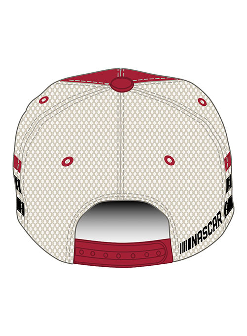 Darlington Retro Mesh Hat in Red and Grey - Back View