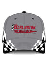 Darlington Checkered Stripes Hat in Grey - Front View