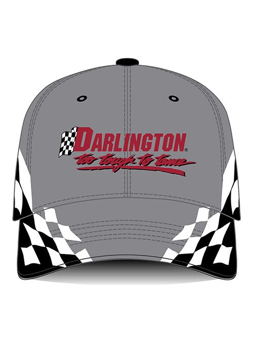 Darlington Checkered Stripes Hat in Grey - Front View