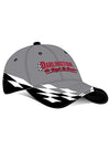 Darlington Checkered Stripes Hat in Grey - Angled Right Side View