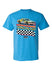 Darlington Retro Car T-Shirt in Blue - Front View