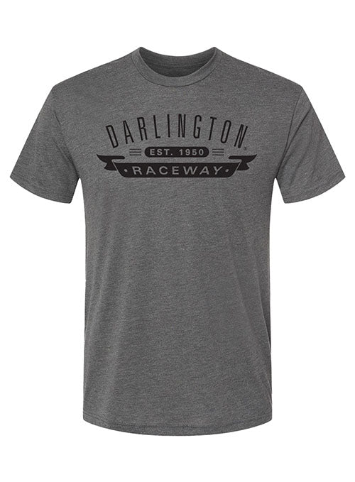 Darlington Logo Drop Tri-Blend T-Shirt in Grey - Front view