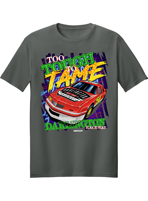 Darlington Raceway Retro Neon T-Shirt in Grey - Front View