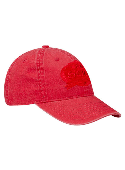 2024 Ladies Daytona 500 Garment Washed Hat in Red - Angled Right Side View