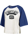 Ladies 2026 Daytona 500 Raglan Crop T-Shirt in White - Front View