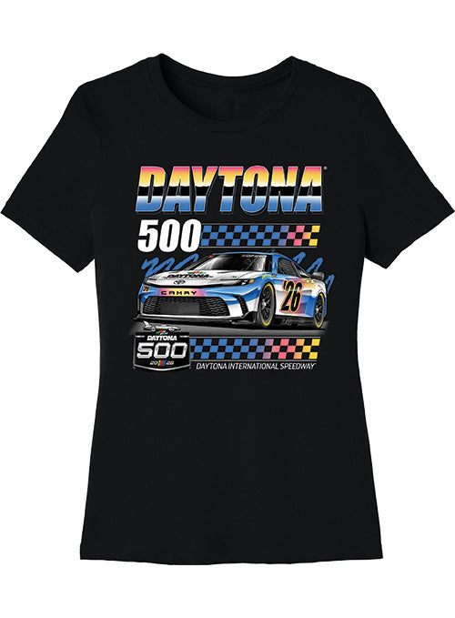 2026 Ladies Daytona 500 Checkered Car T-Shirt