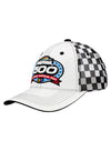 2024 Daytona 500 Checkered Hat in White - Angled Left Side View