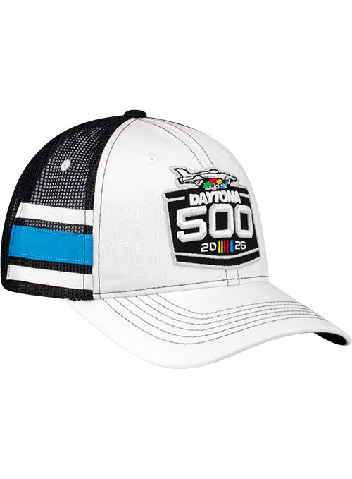 2026 Daytona 500 Striped Trucker Hat - Angled Right Side View