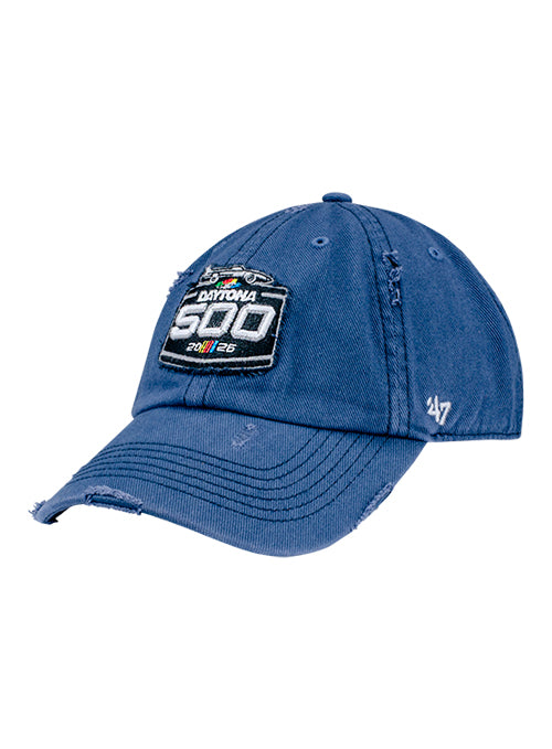 2026 Daytona 500 Weathered Clean Up Hat In Blue - Angled Left Side View