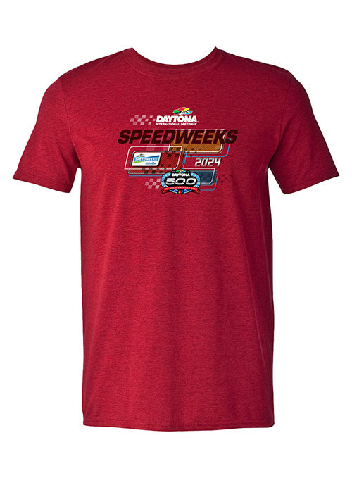 2024 Daytona Speedweeks T-Shirt in Red - Front View