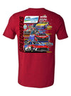 2024 Daytona Speedweeks T-Shirt in Red - Back View