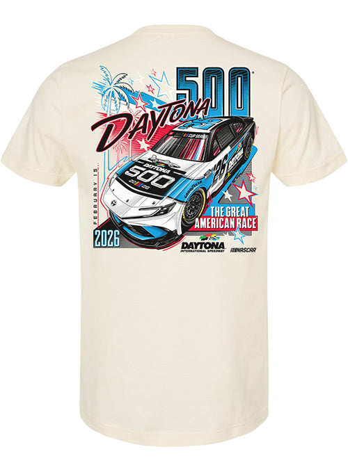 2026 Daytona 500 Event T-Shirt In Tan - Back View