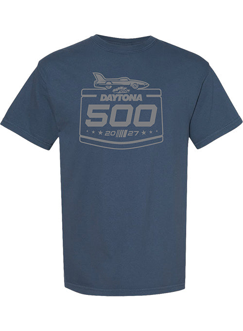2027 Daytona 500 Silver Logo T-Shirt - Front View