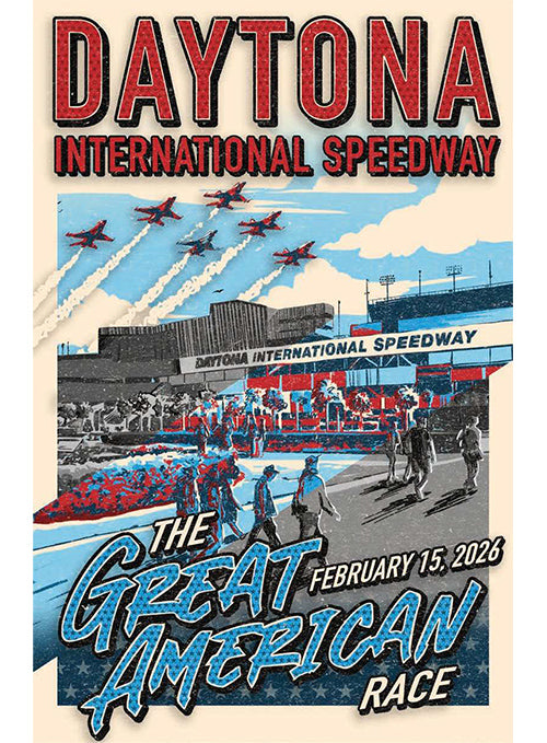 2026 Daytona 500 Travel Poster In Multi-Color - Front View