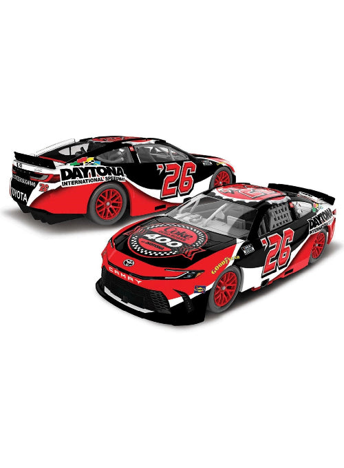 2026 Daytona Coke Zero Sugar 400 Official 1:24 Program Diecast in Black and Red - Front and Back View